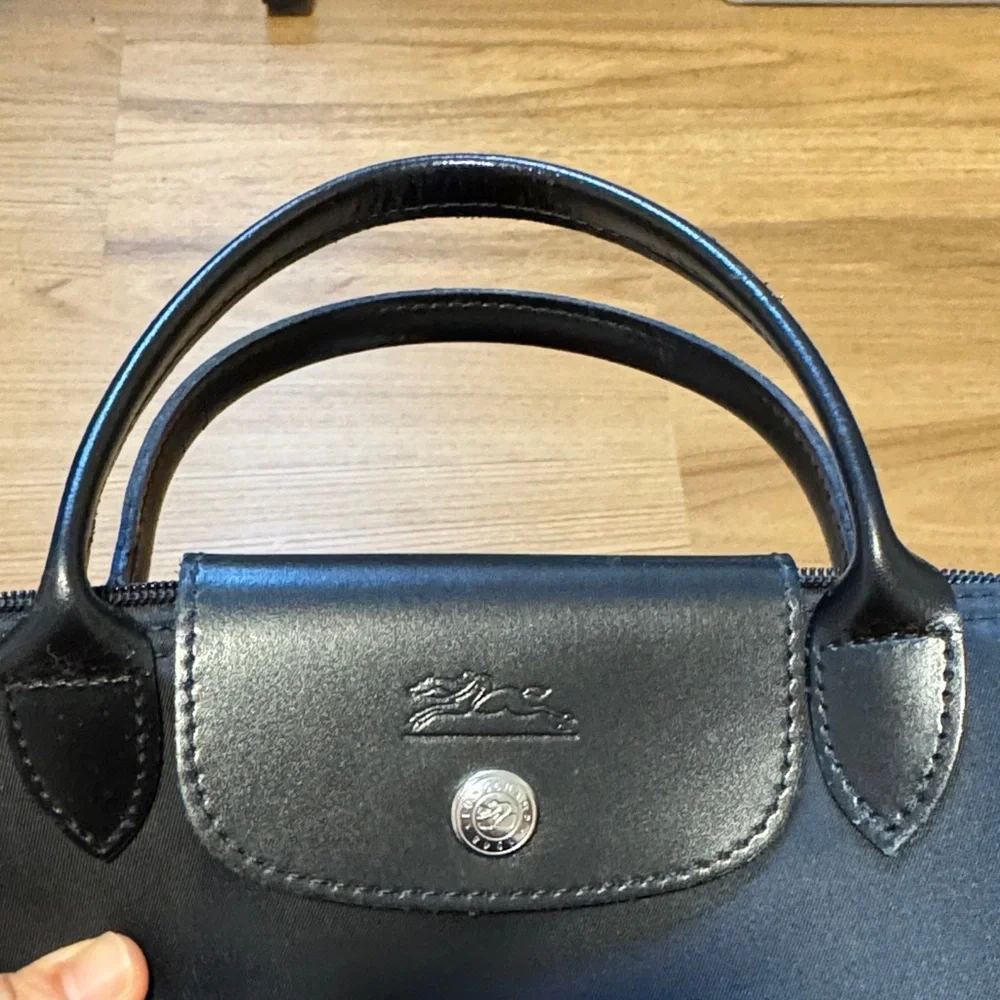 Small longchamp le pliage heavy nylon bag - black - Picture 4 of 12